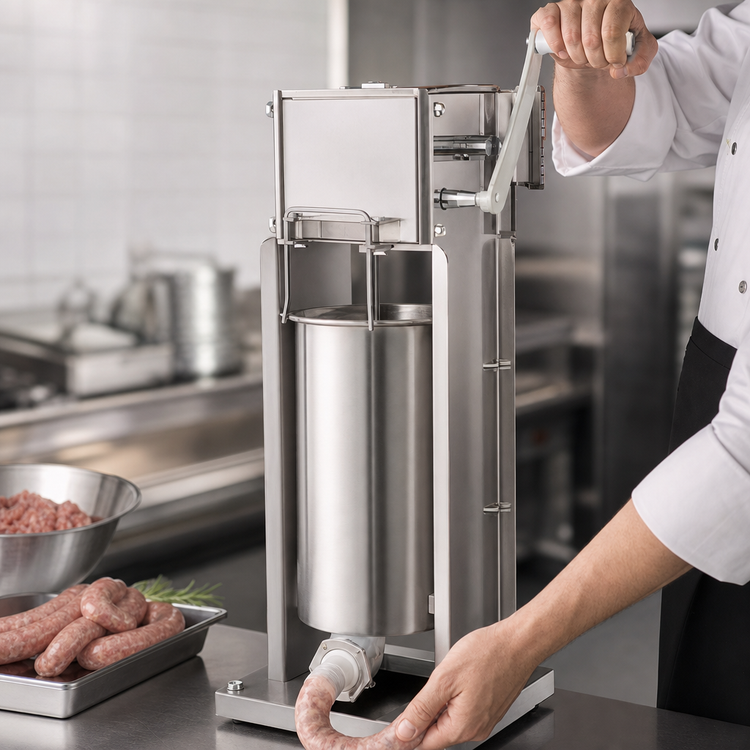 Product image #3 for Trento 15 kg Manual Vertical Sausage Stuffer with 2-Speed Vertical & Horizontal Gear Drive