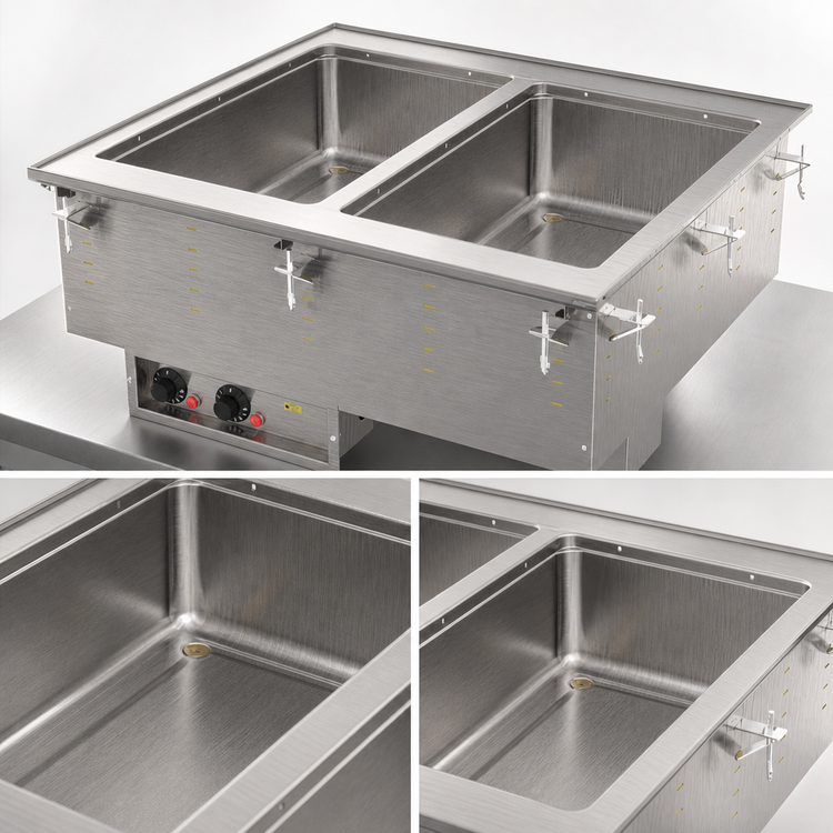 Product image #3 for Vollrath Electric Two-Well Drop-In Hot Food Well with Auto-Fill, Thermostatic Controls, 120V