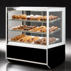 Thumbnail image #3 for Federal Industries Italian Glass Series ITDSS4834F-B18 48-Inch Floor-Standing Self-Service Non-Refrigerated Pastry Display Case, 3-Tier