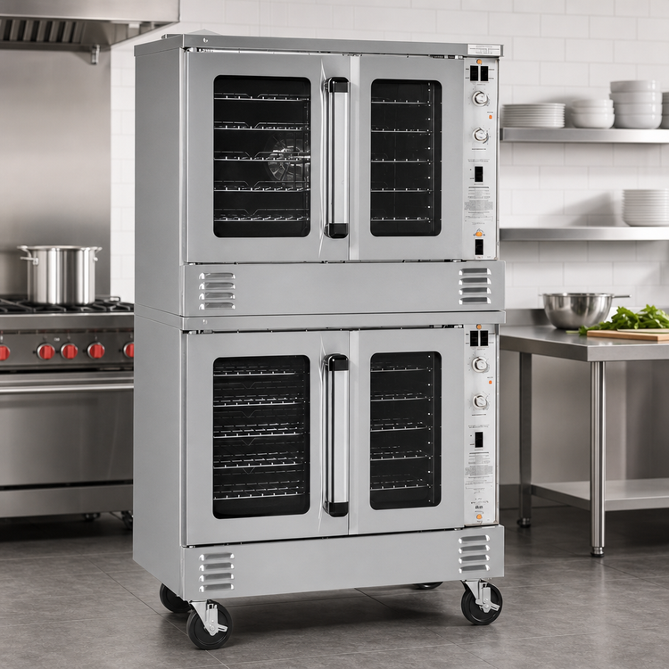 Product image #3 for Southbend Platinum Double Deck Full-Size Electric Convection Oven, Standard Depth, Solid State Controls, Dependent Doors