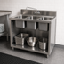 Thumbnail image #3 for 36 Inch x 24 Inch Open Front Three Compartment Stainless Steel Sink Cabinet with Included Faucet
