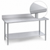 Thumbnail image #3 for 72 x 30 Inch 16-Gauge 400 Series Stainless Steel Work Table with 5 Inch Riser and Galvanized Undershelf