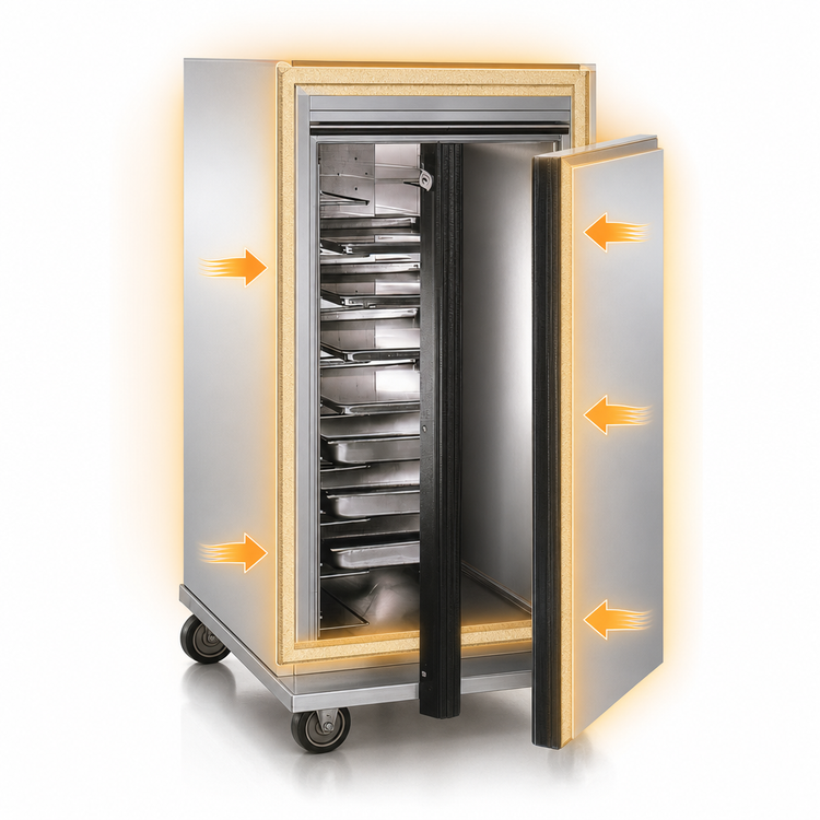Product image #3 for Cres Cor H-137-UA-9D Insulated Mobile Heated Holding Cabinet, Intermediate Height, Top-Mount Heater, 9 Universal Angle Sets