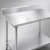 Thumbnail image #3 for Advance Tabco 120-Inch x 36-Inch Stainless Steel Work Table with 5-Inch Backsplash and Galvanized Undershelf