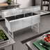 Thumbnail image #3 for John Boos B Series 3-Compartment Freestanding Stainless Steel Sink with Right-Hand Drainboard, 14-Inch Deep Bowls