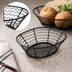 Thumbnail image #3 for American Metalcraft Oval Wavy-Sided Mesh Serving Basket, Black Wrought Iron