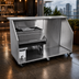 Thumbnail image #3 for Glastender 96-Inch Stainless Steel Portable Bar for Stackable Cups with 18-Inch Ice Bin and Refrigerator Space