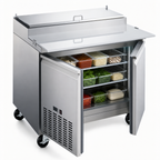 Thumbnail image #3 for Hurakan by Equip.me 47-Inch Pizza Prep Table, 2-Door, Stainless Steel Exterior, Electronic Control