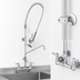 Thumbnail image #3 for T&S Brass EasyInstall Wall-Mount Pre-Rinse Unit with Mixing Faucet, Add-On Faucet, and 14-Inch Swing Nozzle