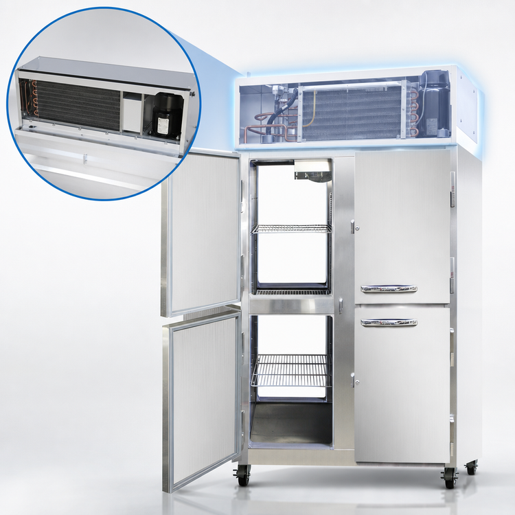 Product image #3 for Continental Refrigerator 2FNSSPTHD Two-Section Pass-Thru Freezer with Half-Height Solid Doors
