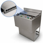 Thumbnail image #4 for BK Resources UBB-18-IBCP36-7 36-Inch Underbar Ice Bin with 7-Circuit Cold Plate, 100 lb Capacity, Stainless Steel, 4-Inch Backsplash