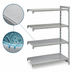 Thumbnail image #4 for Cambro Camshelving Premium 4-Shelf Solid Add-On Polymer Shelving Unit, 21 x 30 x 64 Inches, Speckled Gray