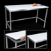Thumbnail image #3 for John Boos 84-Inch x 24-Inch Reversible Poly Top Trimming Table with Stainless Steel Legs