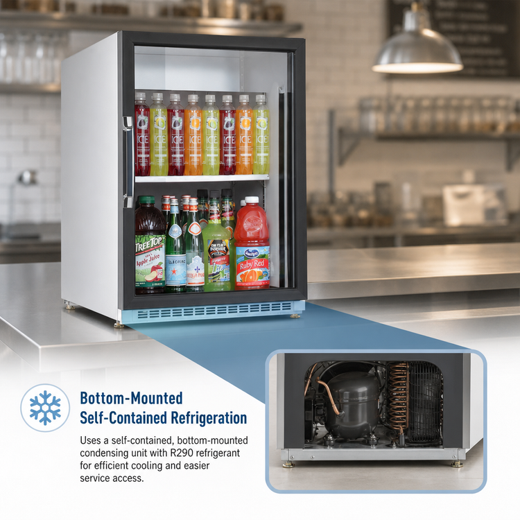 Product image #3 for Everest Refrigeration EMGR5 1-Section Countertop Glass Door Merchandiser Refrigerator, 5 Cu. Ft.