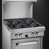 Thumbnail image #3 for Southbend S-Series 24-Inch Gas Restaurant Range with 4 Open Burners, Space Saver Oven, and Hi-Shelf Backriser