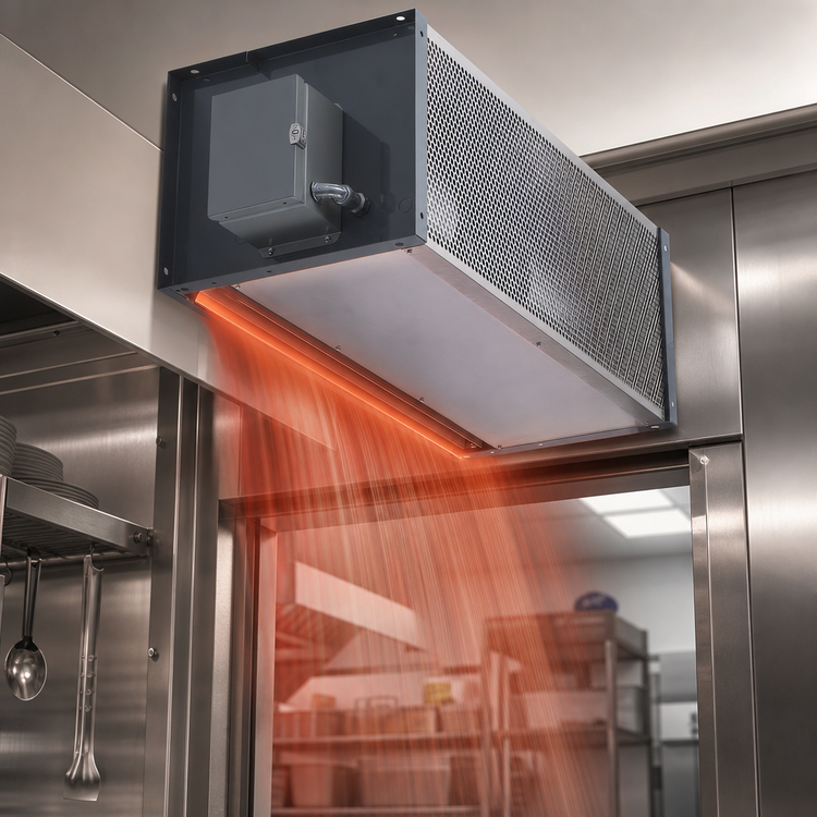 Product image #3 for Berner Industrial Direct Drive 12 60-Inch Electric Heated Air Curtain