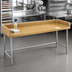 Thumbnail image #3 for Advance Tabco Bakers' Top Wood Work Table with 4-Inch Rear and Side Splash, Galvanized Open Base, 96 x 36 x 39.5 Inches