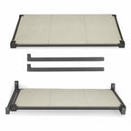 Thumbnail image #3 for Cambro Camshelving® Elevation EWSSK1824S580 Solid Wall-Mounted Shelf Kit, 18 x 24 in, CamGuard Antimicrobial, Brushed Graphite
