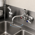 Thumbnail image #3 for T&S Brass B-1156 Workboard Faucet with 8-Inch Swing Nozzle and Hose Spray, Splash Mount, 4-Inch Centers