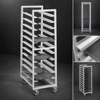 Thumbnail image #3 for Channel Manufacturing T448A Single-Section Trapezoidal Aluminum Cafeteria Tray Rack, End Load, 20-Tray, 15 x 20 Trays