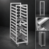 Thumbnail image #3 for Channel Trapezoidal Single-Section Aluminum Cafeteria Tray Rack for 15 x 20 Trays