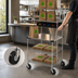 Thumbnail image #4 for Metro Chain Reaction Mobile Order Staging Cart with Stainless Steel Worktable, 30 x 24 Inches