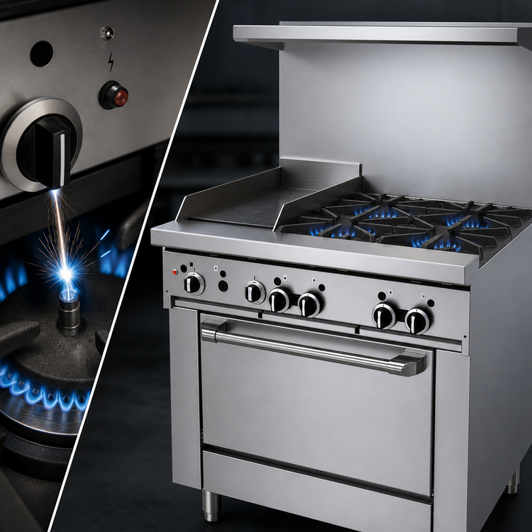 Product image #3 for Garland GFE Starfire Pro 36-Inch Gas Restaurant Range with 4 Open Burners, 12-Inch Thermostatic Griddle, and Standard Oven