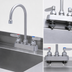 Thumbnail image #3 for T&S Brass EverSteel 4-Inch Deck-Mount Workboard Mixing Faucet with 5 3/4-Inch Gooseneck Spout
