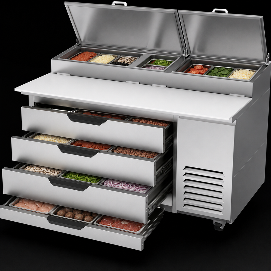 Three Refrigerated Drawers