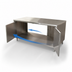 Thumbnail image #3 for BK Resources 72 x 36 Inch Dual-Access Stainless Steel Chef Table Cabinet Base with Locking Hinged Doors