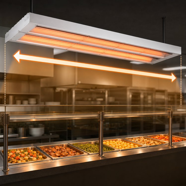 Product image #3 for Hatco Glo-Ray 120-Inch Double Unlighted Infrared Strip Heater, 5.6 kW