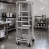 Thumbnail image #3 for Stainless Steel End-Load Bun Pan Rack with Wire Slides, 18-Pan Capacity