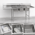 Thumbnail image #3 for Eagle Group 3 Compartment Sink with 24 Inch Left Drainboard, 80-3/8 Inch Wide, 430 Stainless Steel