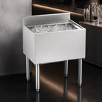 Thumbnail image #3 for Krowne Silver Series 18-24 Insulated Stainless Steel Bar Ice Bin, 24-Inch Wide, 12-Inch Deep, 3-Inch Backsplash, Sliding Cover