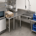 Thumbnail image #3 for John Boos Pro-Bowl L-Shaped Island Soiled Dishtable with Pre-Rinse Sink Bowl, 60