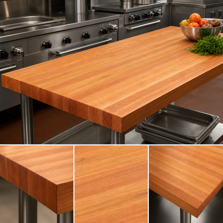 Product image #3 for Boos Block American Cherry Edge Grain Kitchen Countertop, 144 x 30 x 3 Inch, Varnique Finish