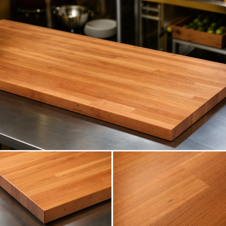 Product image #3 for Boos Block American Cherry Edge Grain Kitchen Countertop with Varnique Finish, 96 x 36 x 1-1/2 Inch