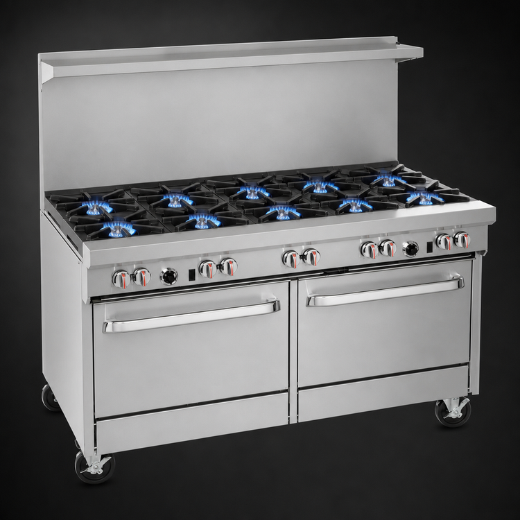 Product image #3 for Southbend S60DC 60-3/4" S-Series Gas Restaurant Range — 10 Open Burners, 1 Standard Oven & Cabinet Base