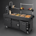 Thumbnail image #3 for Cambro CamKiosk® 4-Pan-Well Mobile Food Cart