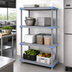 Thumbnail image #3 for Millenia 30 Inch W x 18 Inch D x 74 Inch H Gray Polymer Shelving Unit with 4 Solid Shelves