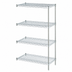 Thumbnail image #3 for Eagle Group 4-Tier Add-On Wire Shelving Unit, 30 x 21 x 63 Inches, Chrome-Plated