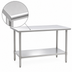 Thumbnail image #3 for Spec-Master 60 x 48 Inch Stainless Steel Work Table with Adjustable Undershelf and Rolled Edge Top