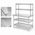 Thumbnail image #3 for Eagle AdjusTable Two-Tier Stainless Steel Work Table with Double Overshelf, 36 x 30 Inches