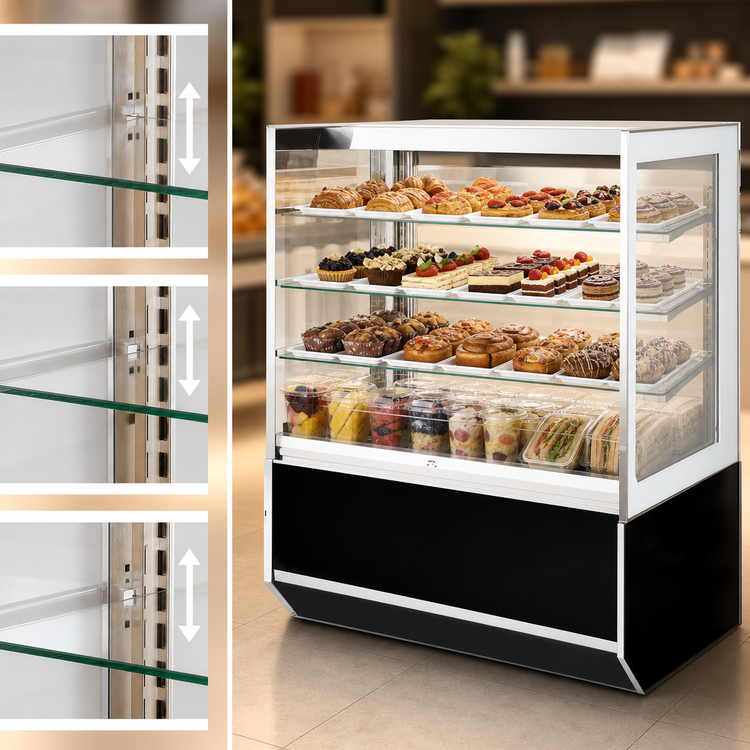Product image #3 for Federal Industries Italian Glass Series Non-Refrigerated Self-Service Pastry Display Case, 36 Inch Wide, Floor Standing