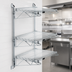 Thumbnail image #3 for Quantum Chrome Plated Cantilever Wall-Mount Starter Shelving Unit with 3 Wire Shelves