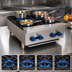 Thumbnail image #3 for Comstock-Castle 24-Inch Countertop Gas Hot Plate, 4-Burner, Stainless Steel
