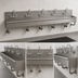 Thumbnail image #3 for Advance Tabco 100-Inch 5-Station Wall Mounted Multi-Wash Hand Sink with 5 Gooseneck Faucets