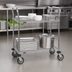 Thumbnail image #3 for Metro Super Erecta Heavy-Duty 2-Shelf Wire Utility Cart, 36W x 24D x 39H Inches, Chrome Plated