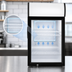Thumbnail image #3 for Atosa Countertop Cold Wall Glass Door Refrigerator Merchandiser, 2.4 Cu. Ft., Black, 1-Door