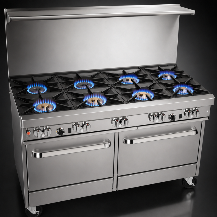 Product image #3 for Southbend Ultimate 60-Inch Gas Restaurant Range with 9 Open Burners and 2 Standard Ovens